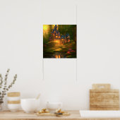 Poster Imaginaire Château Enchanted Forteresse Art (Cuisine)