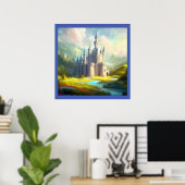 Poster Imaginaire Château Joyeux Paysage 3 (Bureau à domicile)