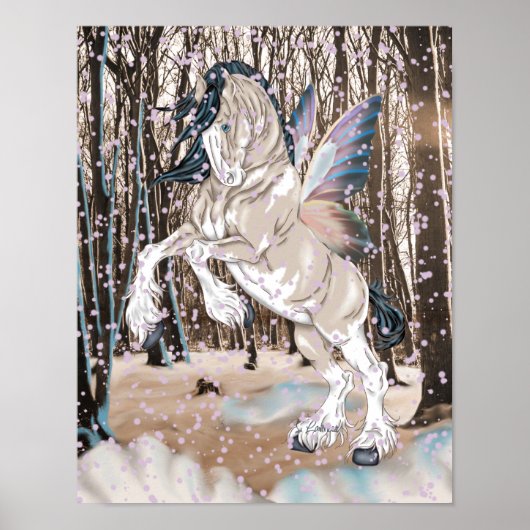 Poster Imaginaire Clydesdale Horse Fairy (Devant)