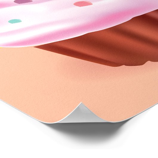 Poster Imaginaire Cupcake Douceurs colorées (Coin)