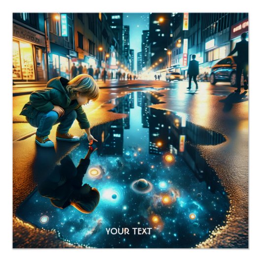 Poster Imaginaire Cute Boy Street Univers (Devant)