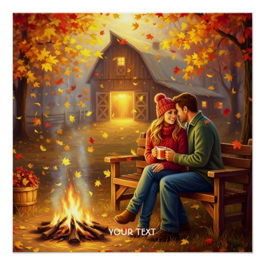Poster Imaginaire Cute Campfire Date Pays (Devant)