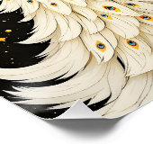 Poster Imaginaire Cute Duo Peacocks Abstraits (Coin)