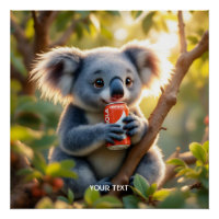 Imaginaire Cute Koala Boissons Arbre
