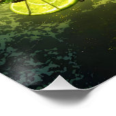 Poster Imaginaire Cute Lime Steampunk Plane (Coin)