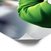 Poster Imaginaire Cute Sharp habillé Leprechaun (Coin)