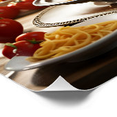 Poster Imaginaire Cute Spaghetti Plaque de coeur (Coin)