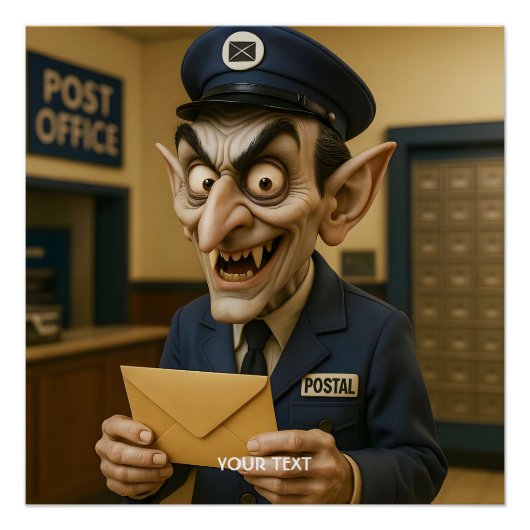 Poster Imaginaire Cute Strange Postal Worker (Devant)