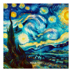 Poster Imaginaire Cute Van Gogh inspiré