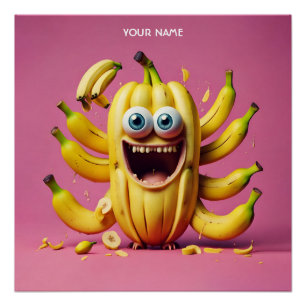 Poster Imaginaire Cute Vivid Banana Funny Créature