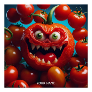Poster Imaginaire Cute Vivid Tomate drôle Créature