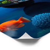 Poster Imaginaire Cute Vivid Truck Aquarium Poisson (Coin)