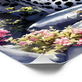Poster Imaginaire Cute White Leopard Mountains (Coin)