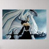 Poster Imaginaire de dragon blanc de la reine d'hiver (Devant)