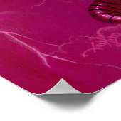 Poster Imaginaire de la foudre rose Art Imprimer (Coin)