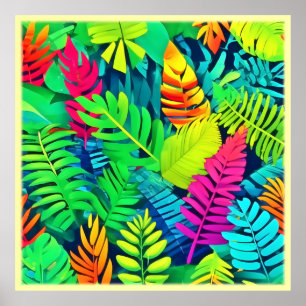 Poster Imaginaire de Neon Rainforest