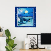 Poster Imaginaire de vacances hivernales neige (Bureau à domicile)