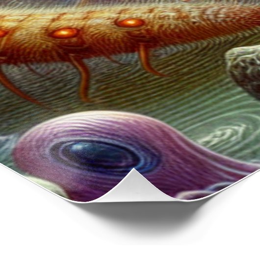 Poster Imaginaire EMF Parasites Party On Pleine lune Art (Coin)