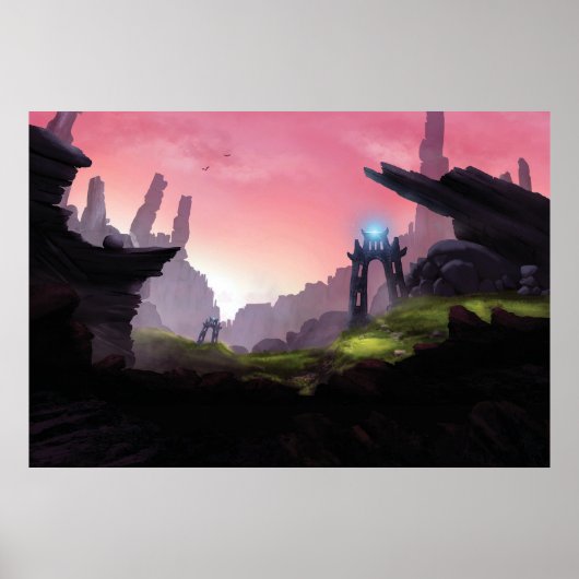Poster Imaginaire épic valley print. (Devant)