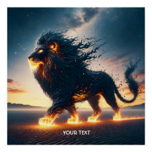Poster Imaginaire feu doux du désert du Lion