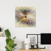 Poster Imaginaire Floral Gold Eggplant Art Fractal Abstra (Bureau à domicile)