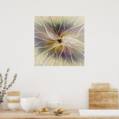 Poster Imaginaire Floral Gold Eggplant Art Fractal Abstra (Cuisine)
