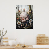 Poster Imaginaire Forêt Nature Oeuf géant Mur Art (Cuisine)