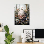 Poster Imaginaire Forêt Nature Oeuf géant Mur Art (Bureau à domicile)