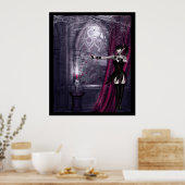 Poster Imaginaire gothique fille dans la chambre éffrayan (Cuisine)