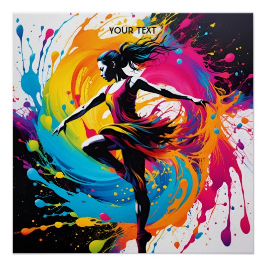 Poster Imaginaire Jolie Danseuse Vivid Peinture (Devant)