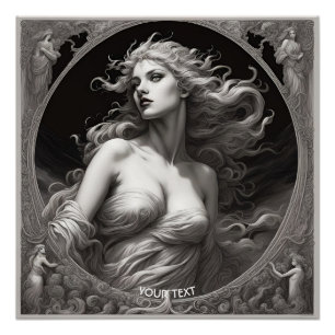 Poster Imaginaire Jolie déesse grecque Vive Beauté