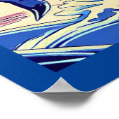 Poster Imaginaire Kaiju Anime - Woodcut 2 (Coin)