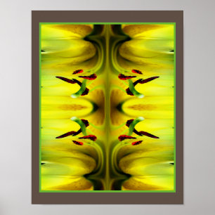 Poster Imaginaire Lily Flower Abstrait