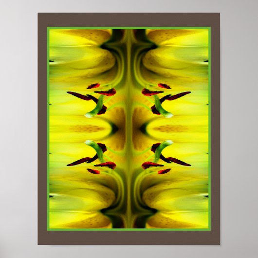 Poster Imaginaire Lily Flower Abstrait (Devant)