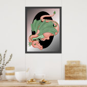 Poster Imaginaire magique Dragon Repose (Cuisine)