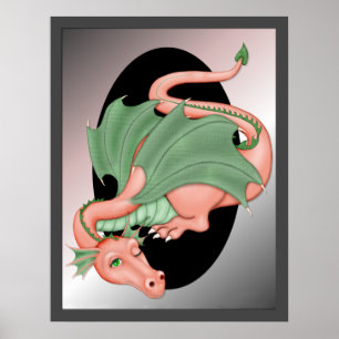 Poster Imaginaire magique Dragon Repose