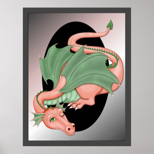 Poster Imaginaire magique Dragon Repose (Devant)
