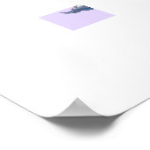 Poster Imaginaire magique Unicorne nuages Anniversaire (Coin)