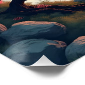 Poster Imaginaire Mare Mountain Sun Sakura (Coin)