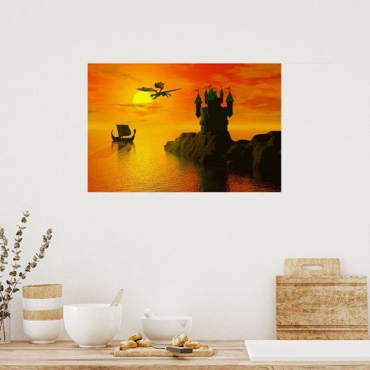 Poster Imaginaire médiéval (Cuisine)