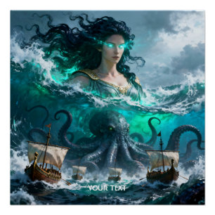 Poster Imaginaire Mer Mignonne Créature Antique