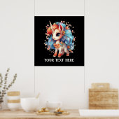 Poster Imaginaire mignon amoureux de licorne ajouter du t (Cuisine)