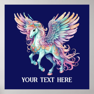 Poster Imaginaire mignon amoureux de licorne ajouter du t