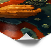 Poster Imaginaire mignon Pixelizé Rock Band (Coin)