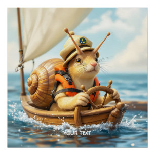 Poster Imaginaire mignon Serrure de direction Voilier