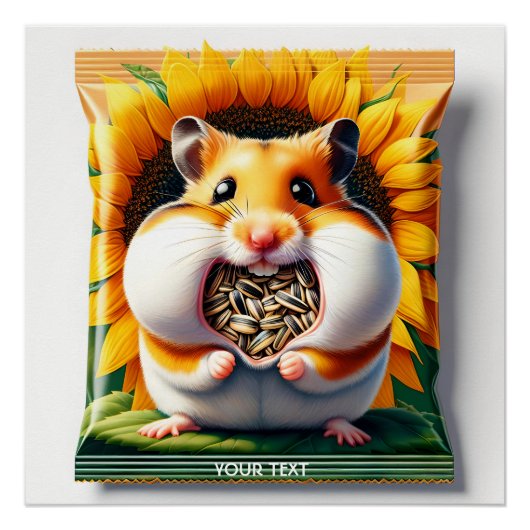 Poster Imaginaire mignonne de graines de paquets Hamster (Devant)