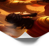 Poster Imaginaire Mignonne déesse Vive Durga Bataille (Coin)