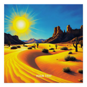 Poster Imaginaire Mignonne Desert Sands Rocks