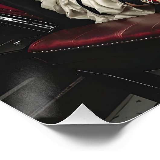 Poster Imaginaire Mignonne fille homme tatouage (Coin)