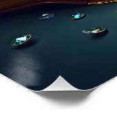 Poster Imaginaire Mignonne Lune Livre Fleurs (Coin)